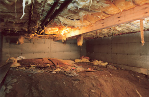 Before view of dirt Crawl Space in Boise