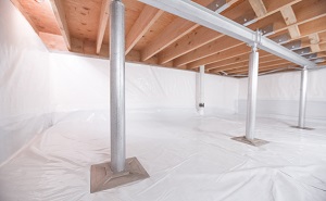 Crawl space structural support jacks installed in Weiser