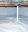 A sealed crawl space in Caldwell with a vapor barrier