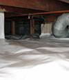 A Caldwell crawl space moisture system with a low ceiling