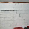 A buckling foundation wall in a Rupert home.