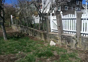 a retaining wall installed in Pocatello