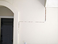 Drywall cracking due to foundation settlement in Eagle