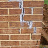 Tuckpointing that cracked due to foundation settlement of a Idaho Falls home
