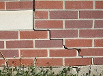 stair step cracking on a foundation wall in Idaho Falls