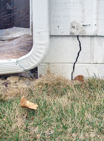 foundation wall cracks due to street creep in Rathdrum