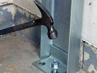 Mounting a foundation channel anchor installation to the floor in Caldwell.