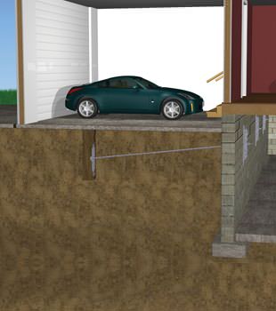 Graphic depiction of a street creep repair in a Buhl home