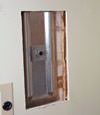 Wall anchor plates installed during a foundation repair in Idaho Falls in a finished basement