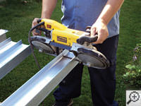 Cutting the wall brace system for an i-beam foundation repair in Blackfoot