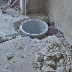 Placing a sump pit in a Burley home