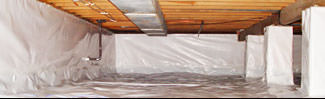 an encapsulated crawl space system in Caldwell