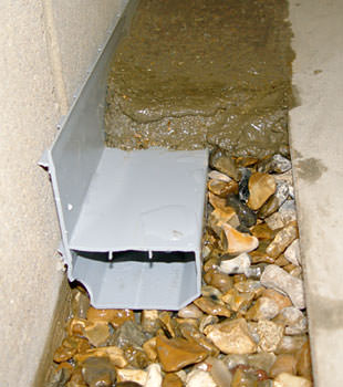A basement drain system installed in a Caldwell home