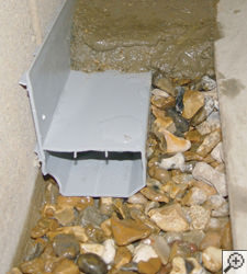 A no-clog basement french drain system installed in Twin Falls