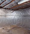 An energy efficient radiant heat and vapor barrier for a Buhl basement finishing project