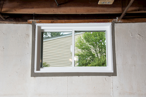 Repaired waterproofed basement window leak in Meridian
